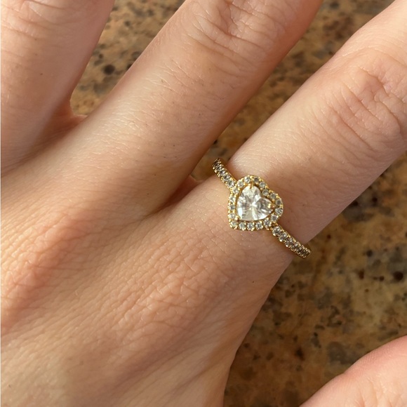 Pandora Gold Heart Ring with Silver Accents - Picture 4 of 4